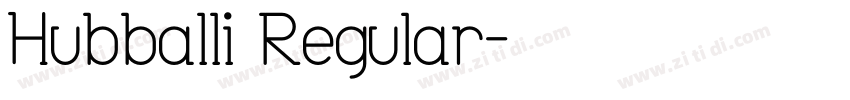 Hubballi Regular字体转换